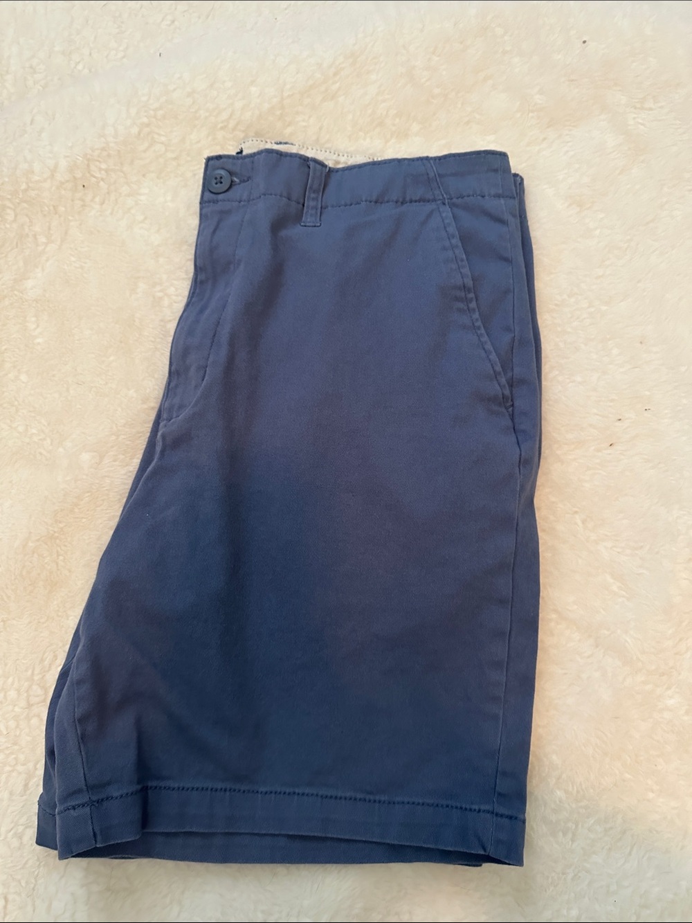 Men’s George Slate Blue Flat-Front Chino Shorts